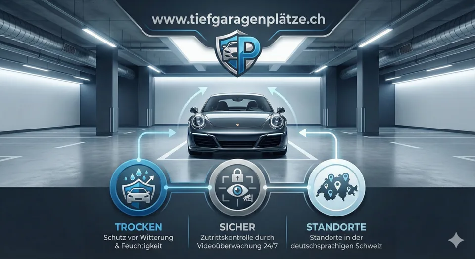 Tiefgaragenplätze in der Überbauung Hinzihöfli in Grenchen zu vermieten - kameraüberwacht