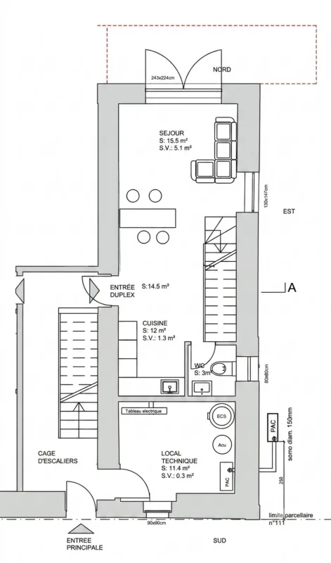 Duplex im Erdgeschoss mit 3.5 Zimmern und Terrasse