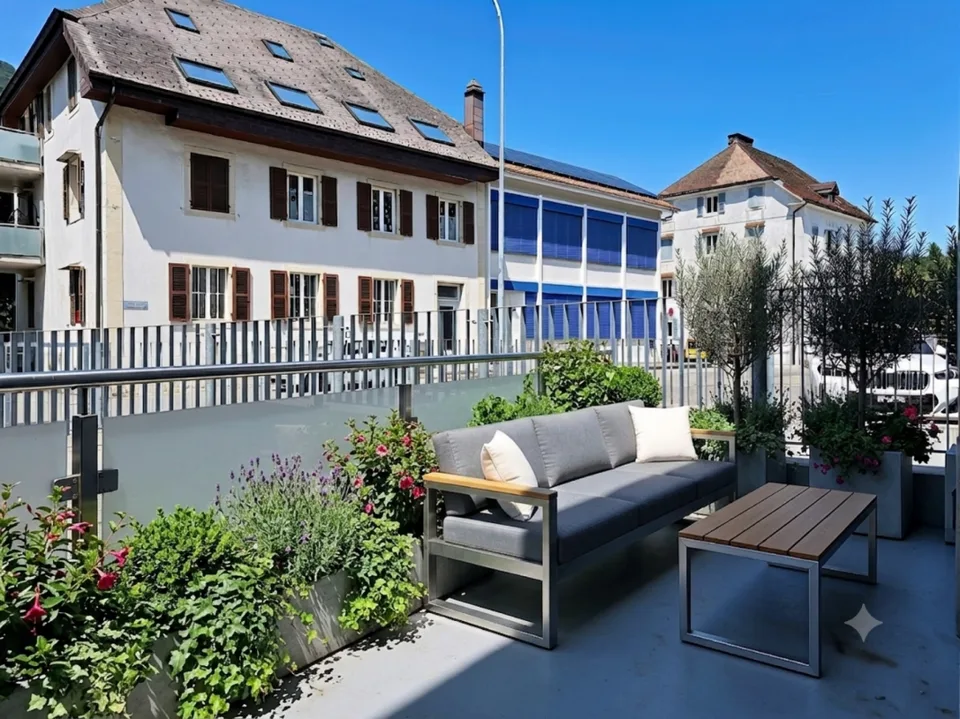 Duplex im Erdgeschoss mit 3.5 Zimmern und Terrasse