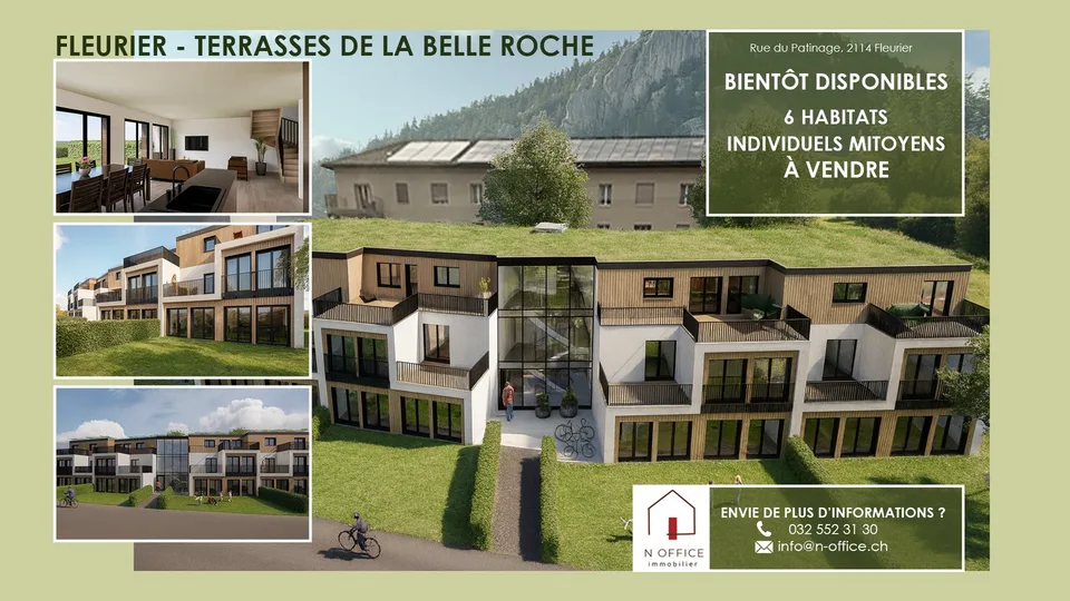 6 habitats individuels mitoyens à vendre