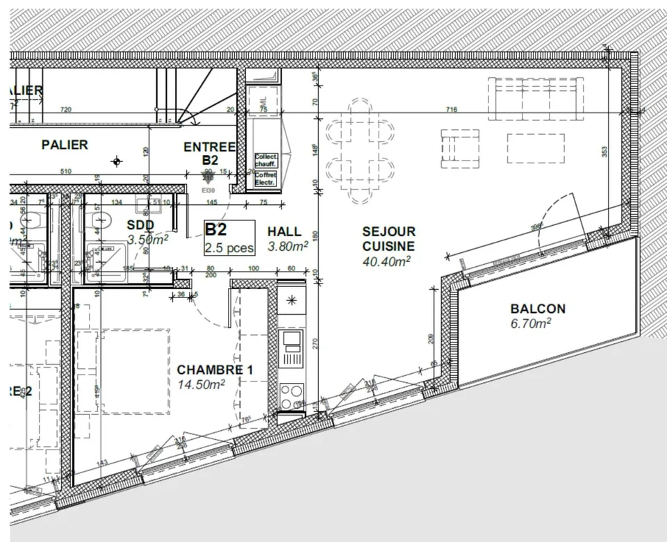 2.5 pièces NEUF lumineux orienté sud-est avec balcon - Découvrez-le en immersion 3D !