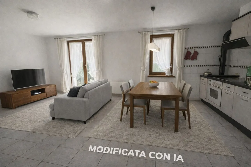 3,5 locaux dans maison mitoyenne à Cauco, grand jardin