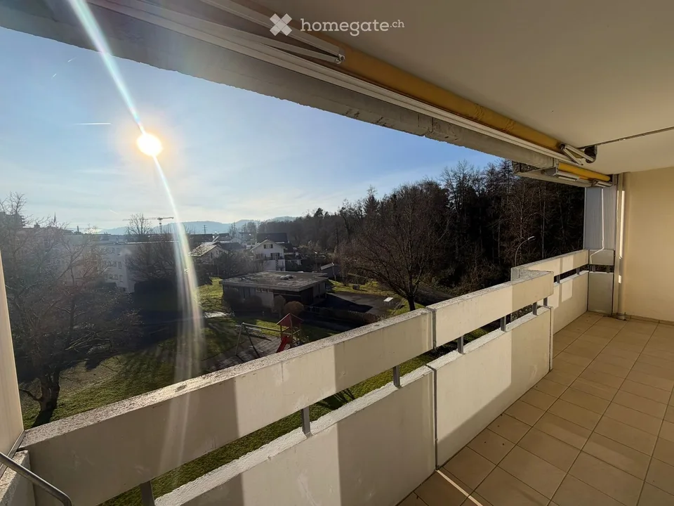 Helle 3.5-Zimmer-Wohnung mit Balkon und schöner Aussicht in Lenzburg