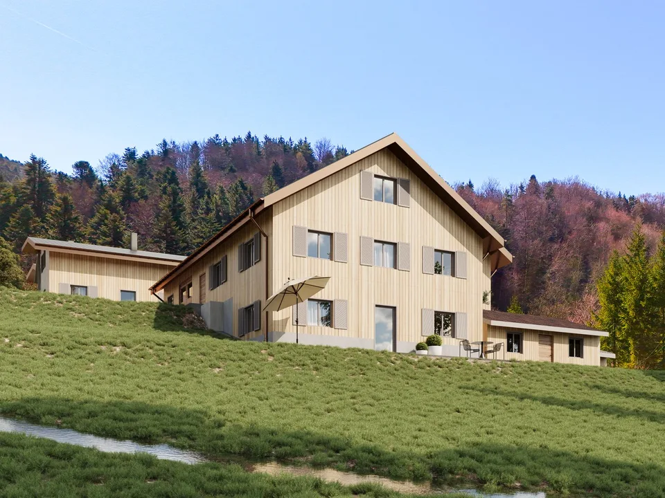 NATURJUWEL: 2'136m² Wiese, mit 1 bewilligtem Haus, 100% autark, Natur pur Waldlichtung