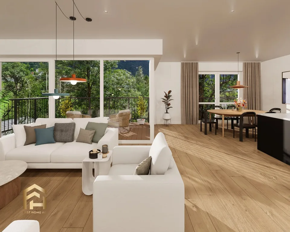 Geräumige 4.5 Zimmerwohnung im Erdgeschoss mit Gartenfläche