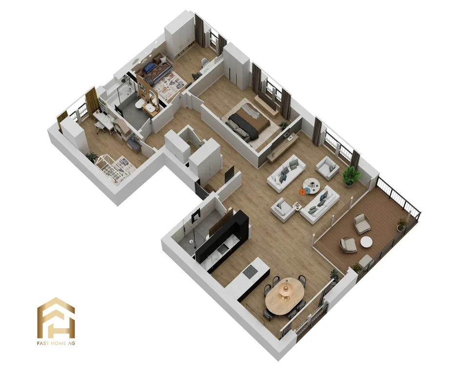 Geräumige 4.5 Zimmerwohnung im Erdgeschoss mit Gartenfläche