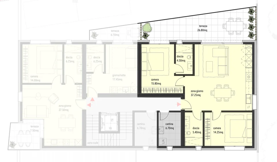 Résidence AGLA - Vivre au centre avec style: appartement de 3,5 pièces de nouvelle construction à Bellinzona
