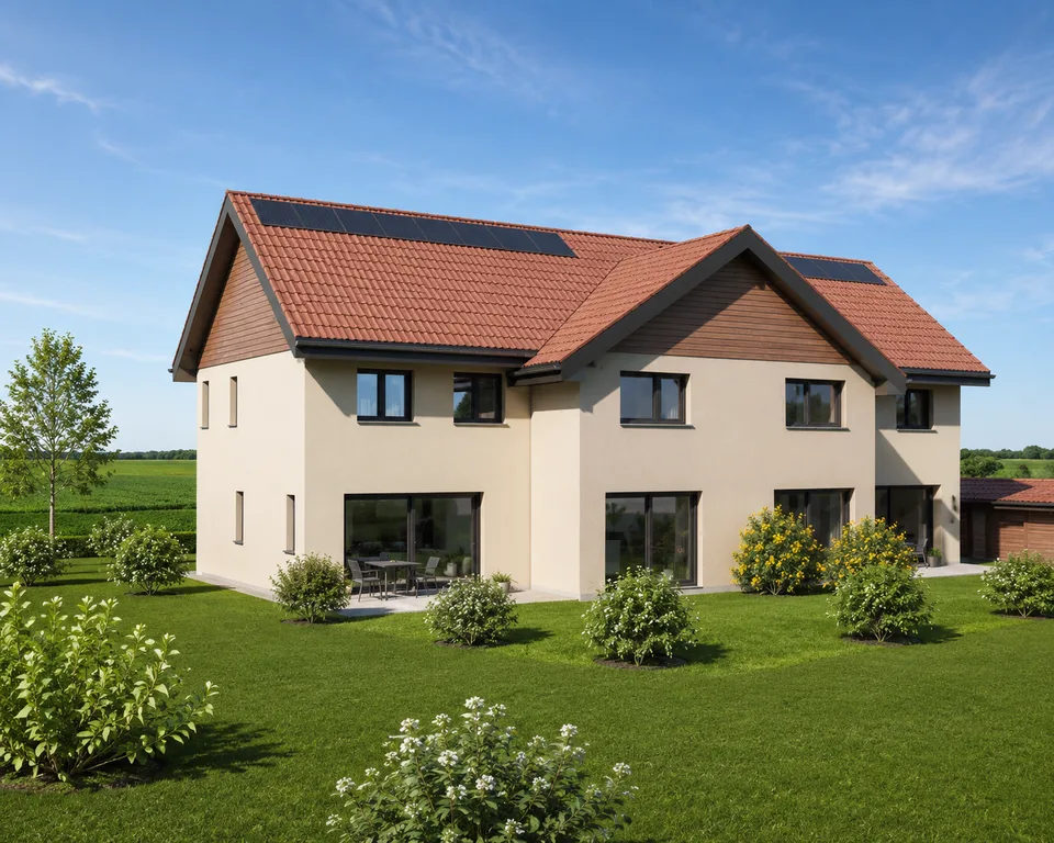 Magnifiques villas mitoyennes neuves de 5.5 pièces à vendre sur plan à Chénens (FR)