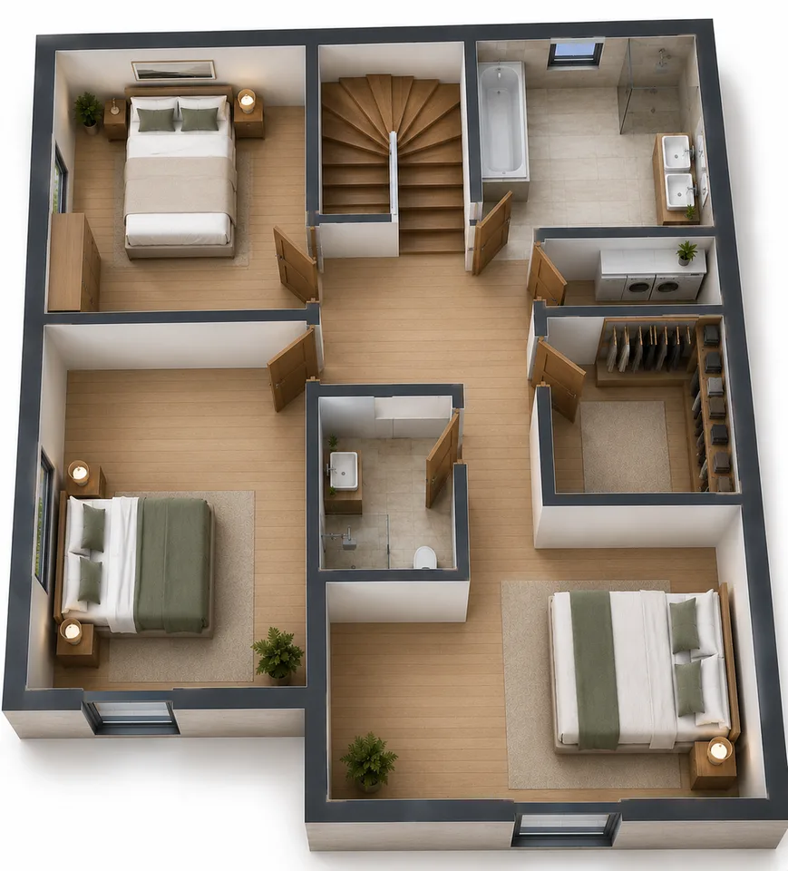 Magnifiques villas mitoyennes neuves de 5.5 pièces à vendre sur plan à Chénens (FR)