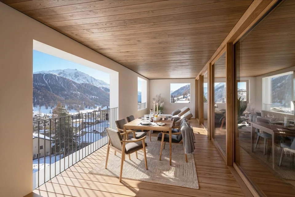 REFINED 4.5-ROOM APARTMENTS WITH PANORAMIC LOGGIAS IN ZUOZ