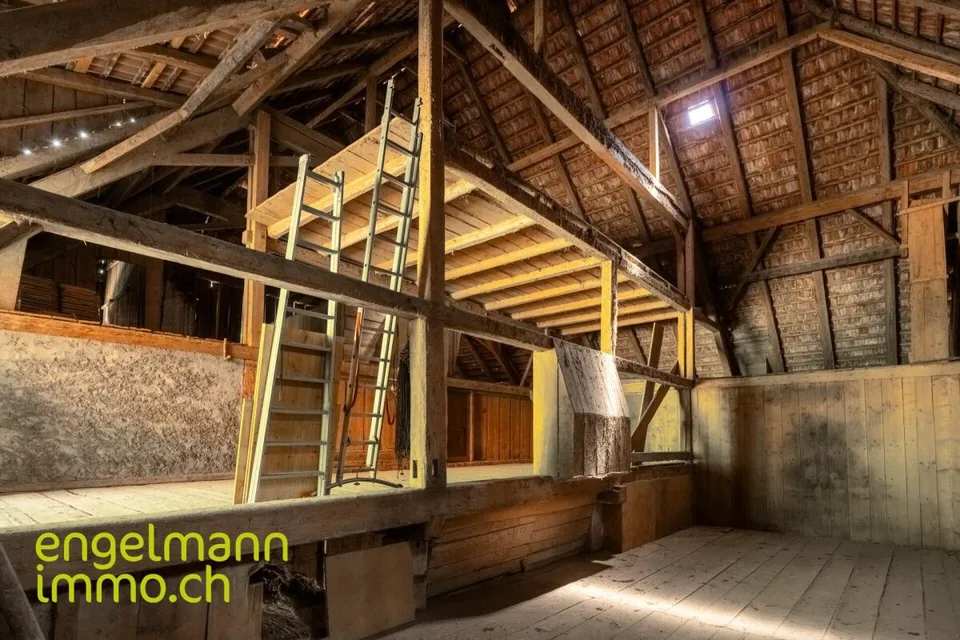 Ancienne ferme de 2 appartements avec grand terrain constructible / Ehemaliges Bauernhaus mit 2 Wohnungen und Bauparzelle – foto 12 di 15