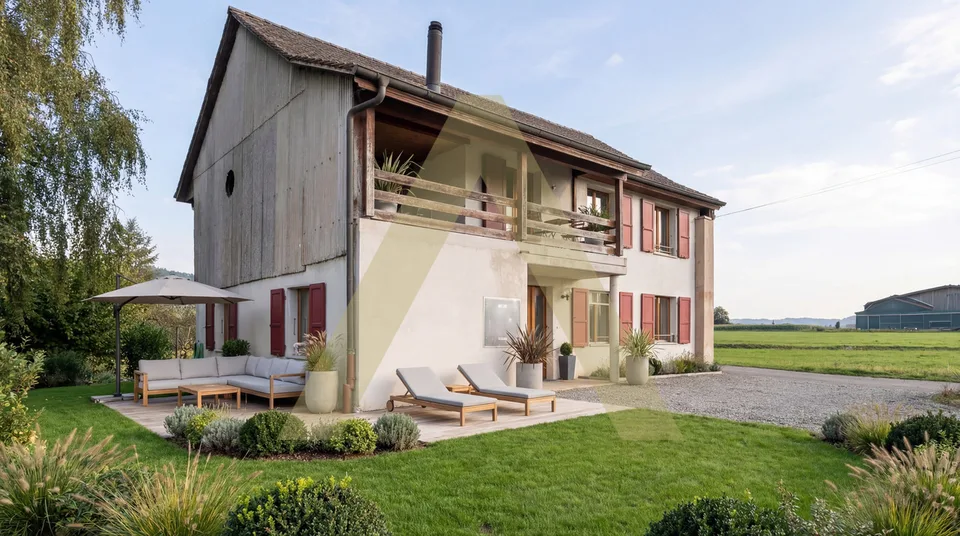 Futur appartement rénové avec joli jardin à 5 minutes de Payerne