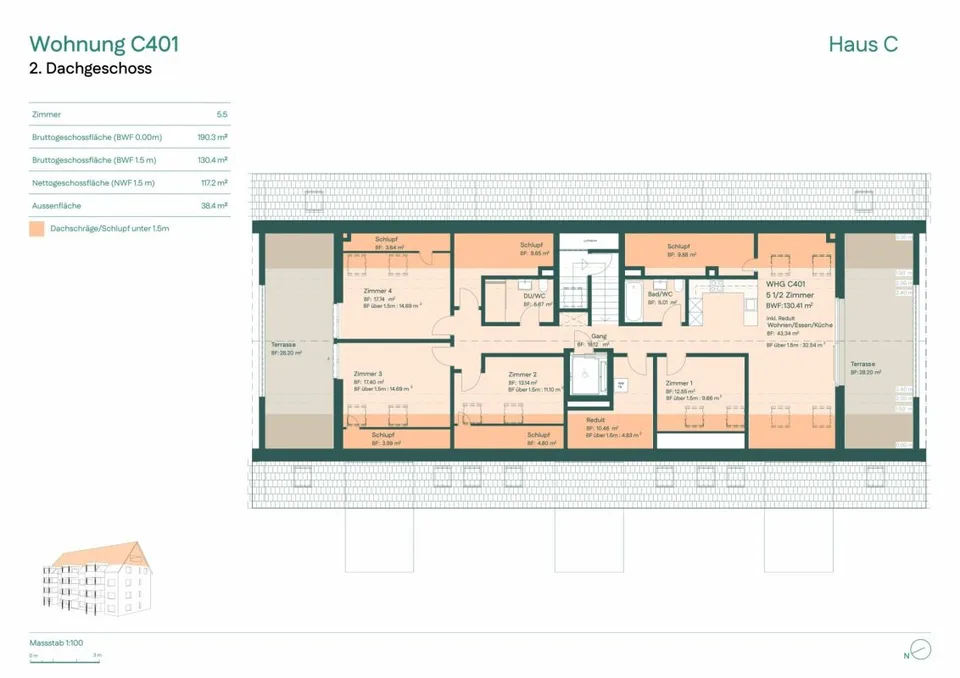 Appartement de penthouse exclusif 5.5 pièces avec accès direct par ascenseur – photo 6 sur 6