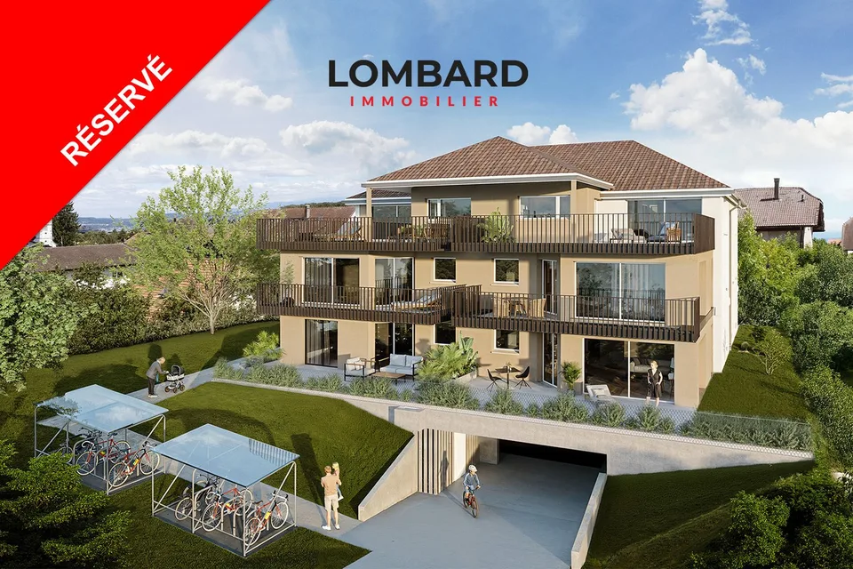 ***RÉSERVÉ*** Appartement neuf de 2.5 pièces au rez-de-chaussée