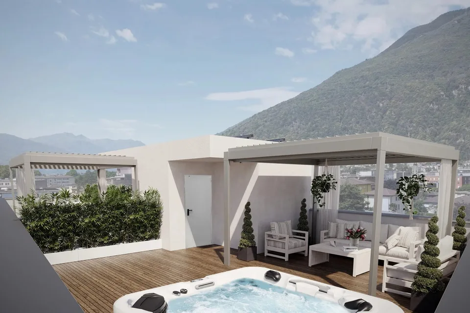 DIREKT VOM BAUHERREN - Bellinzona - Attika 4,5 Zimmer mit Dachterrasse