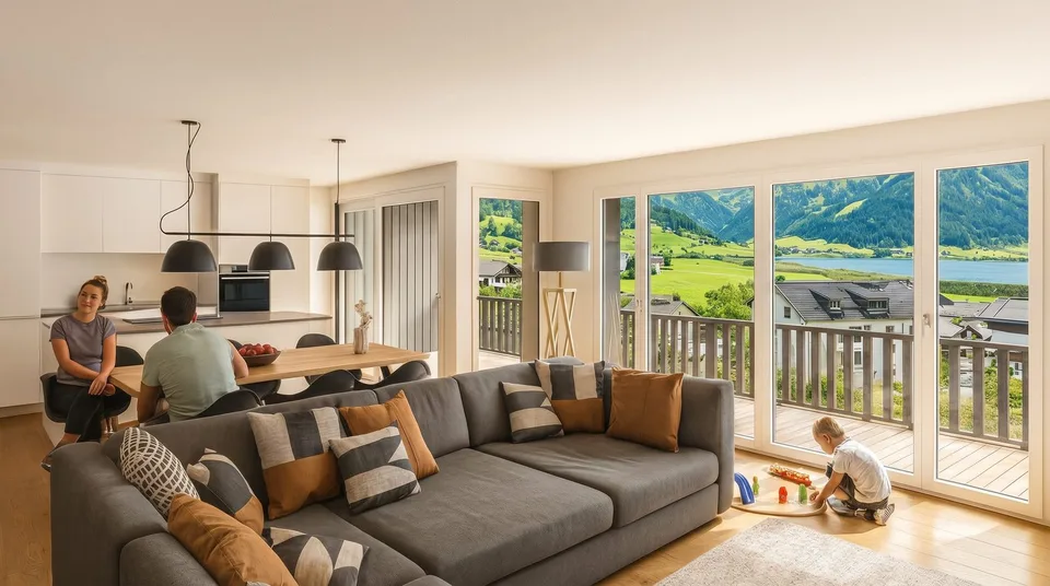 4.5-Zimmer in Euthal: lichtvolle Wohnung mit Seesicht