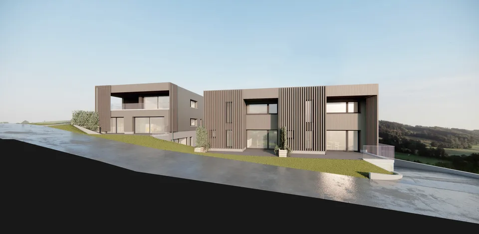 St-Aubin, à vendre, villa mitoyenne de 148 m2, terrain de 375 m2
