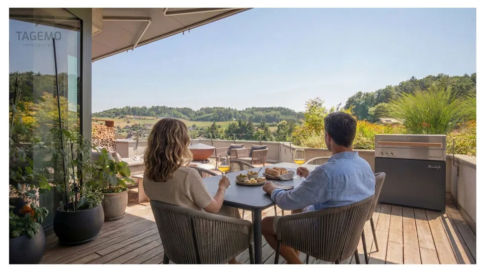 Appartement exclusif de 5,5 pièces dans une architecture en béton apparent moderne – dernière étape – photo 10 sur 13