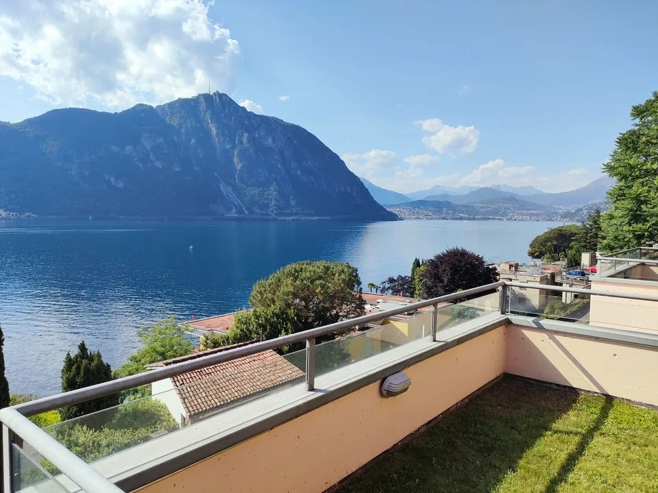 Bissone -  Esclusivo appartamento con giardino e vista mozzafiato sul Lago di Lugano
