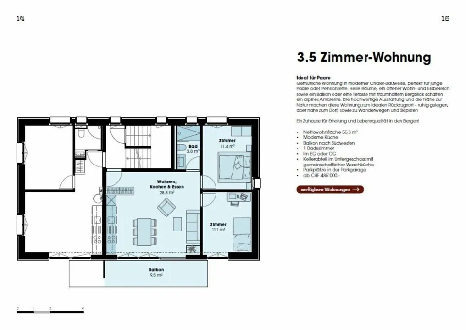 Eggetli-Adelboden - 2½ Zimmer Wohnungen