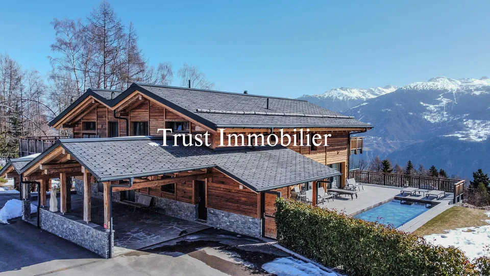 6014. Chalet d'exception à Arbaz- Force et élégance face aux montagnes – photo 12 sur 13
