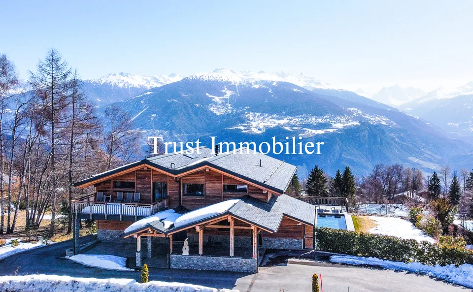 6014. Außergewöhnliches Chalet in Arbaz - Kraft und Eleganz gegenüber den Bergen