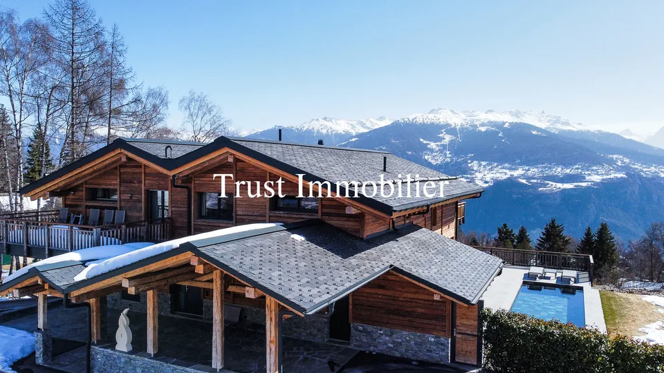 6014. Chalet d'exception à Arbaz- Force et élégance face aux montagnes