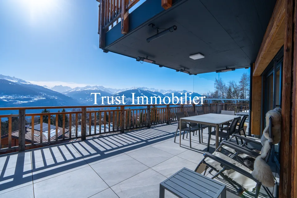 6014. Chalet d'exception à Arbaz- Force et élégance face aux montagnes – photo 6 sur 13