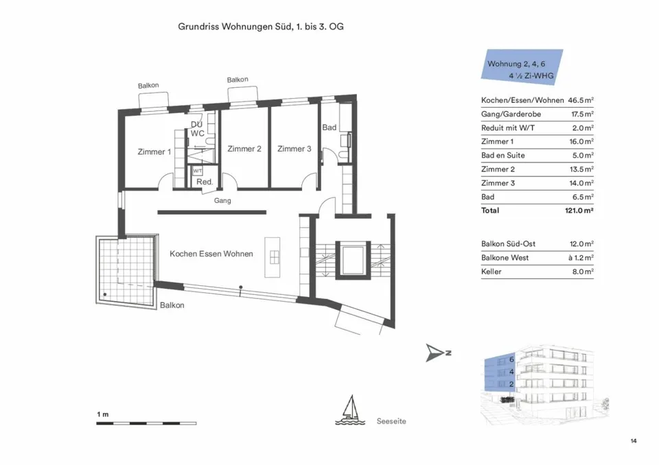 Appartement 4,5 pièces au 1er étage - Appartement 02