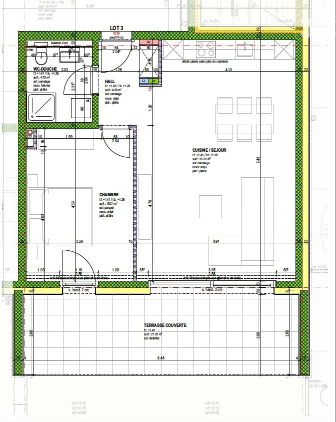 In affitto 2,5 locali di 65m2 con terrazza e giardino 40m2