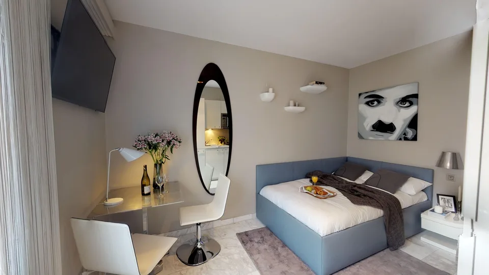 Studio Mini, Cucinetta - Appartamento arredato con pulizia settimanale inclusa