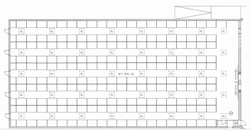 Magazzino a scaffalatura alta completamente automatizzato con 4 000 posti EP
