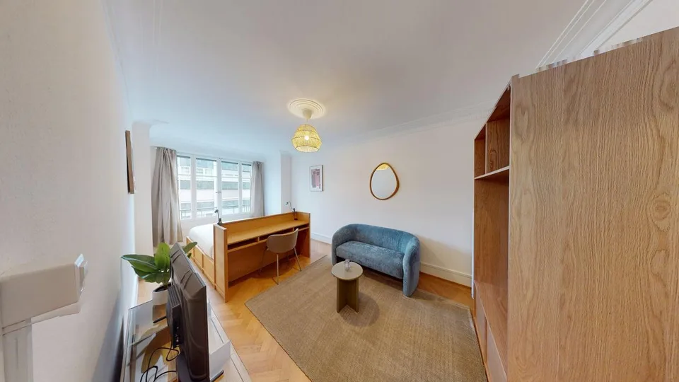Charming furnished studio with balcony in Geneva Plainpalais