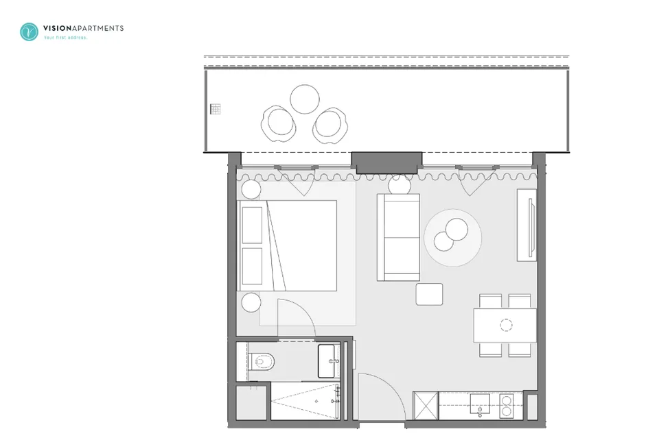 Monolocale arredato (32 m²) con accesso diretto al giardino a St. Fiden – foto 6 di 6
