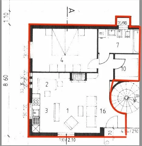 Mietwohnung 2½ Zimmer in Villa ca. 70 m