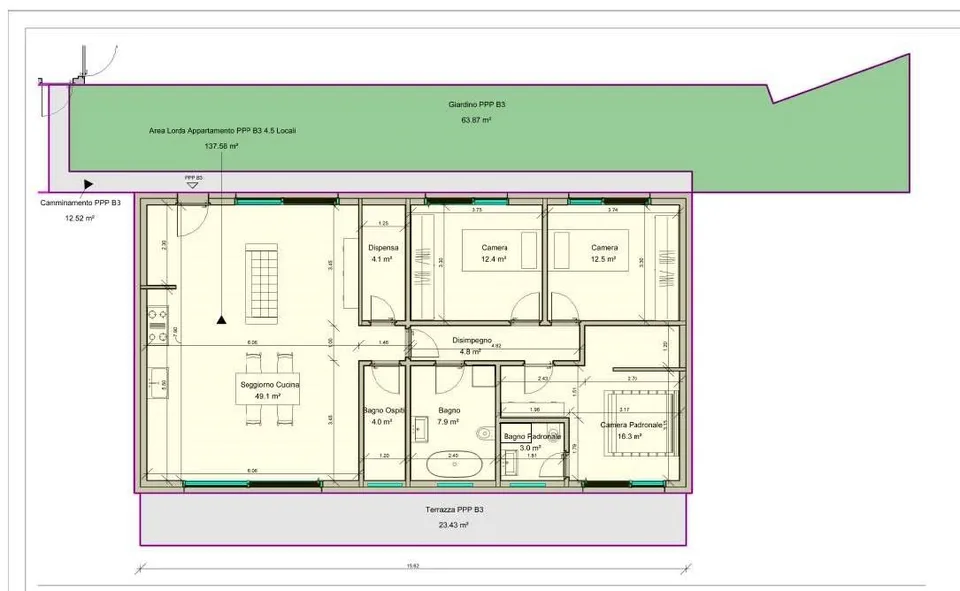 4,5 Zimmer neues Apartment mit Garten, 10 Minuten von Bellinzona – Foto 13 von 15