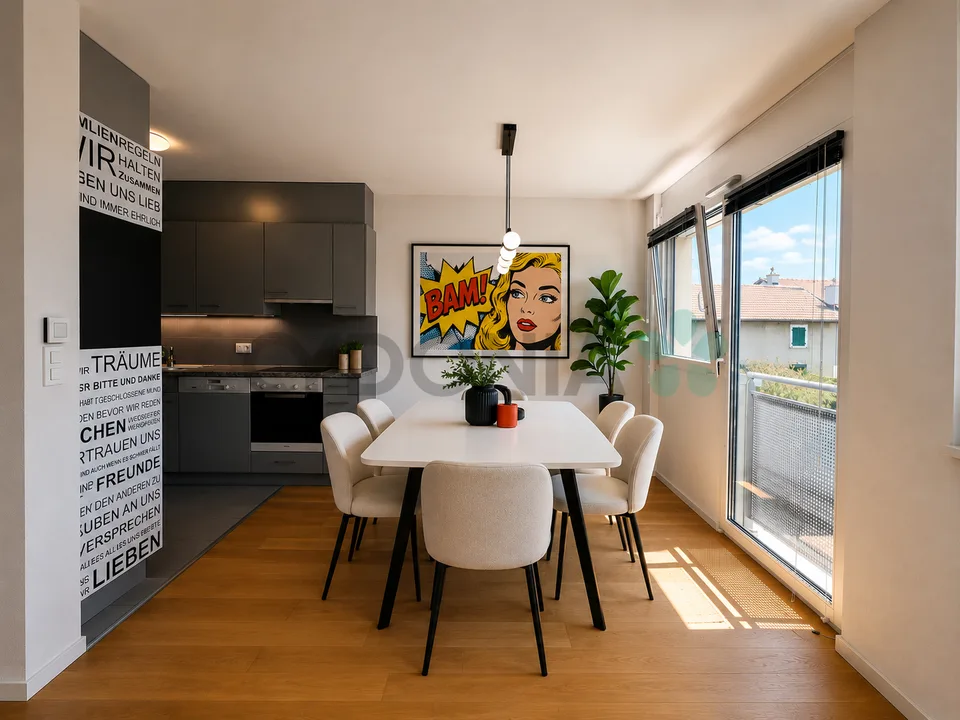 Superbo appartamento traversante di 5 locali nel cuore di Meyrin Village