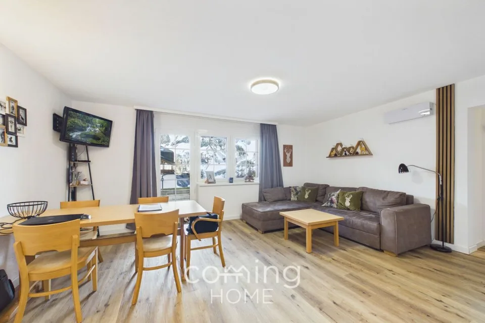 Pistenrand und Thermalbad - vollsanierte 3.5-Zimmer-Wohnung mit Bergpanorama in Leukerbad