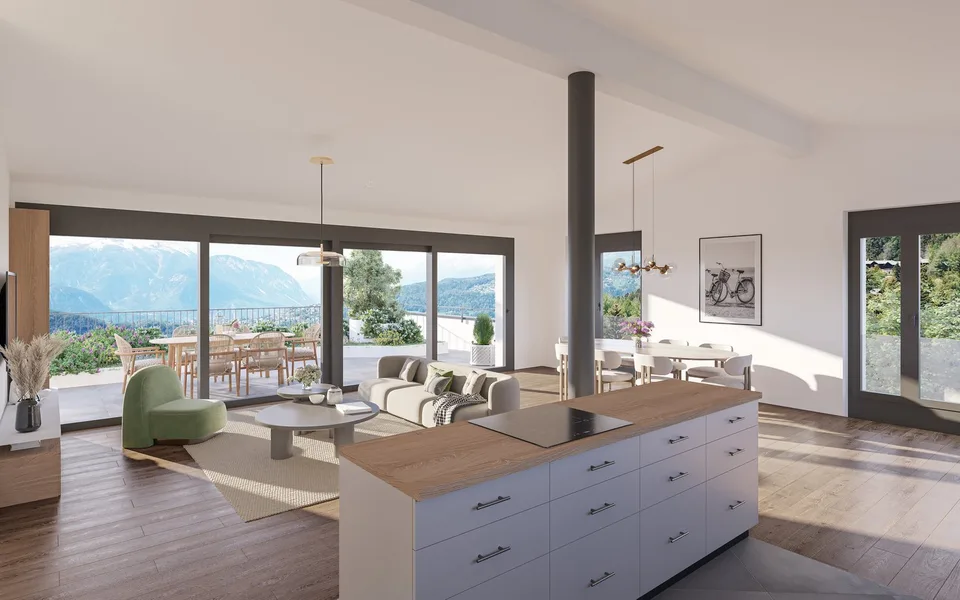 Prächtiges 5.5-Zimmer-Attikapartment mit Bergblick in Venthône