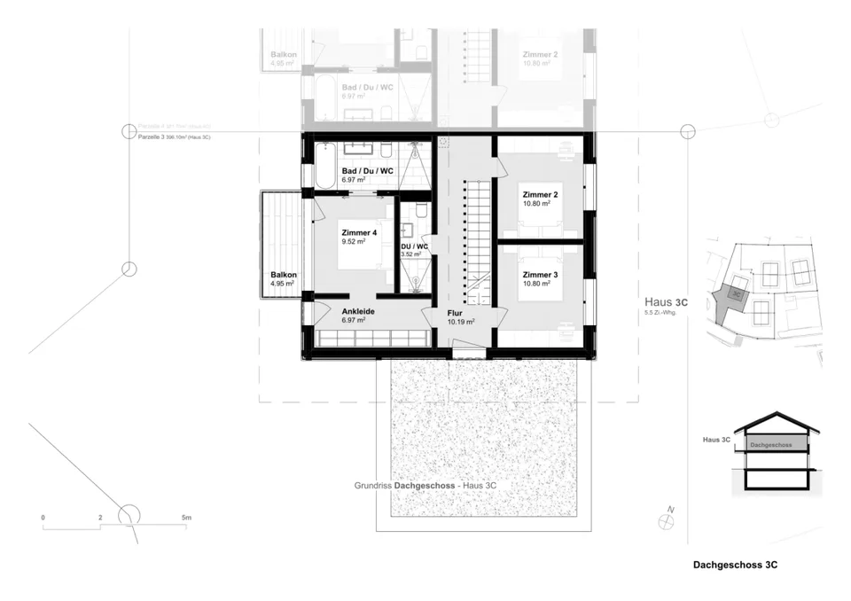 5.5-Zimmer-Doppeleinfamilienhaus als hochwertiger Erstwohnsitz (3C) in Davos Wiesen – Foto 13 von 15