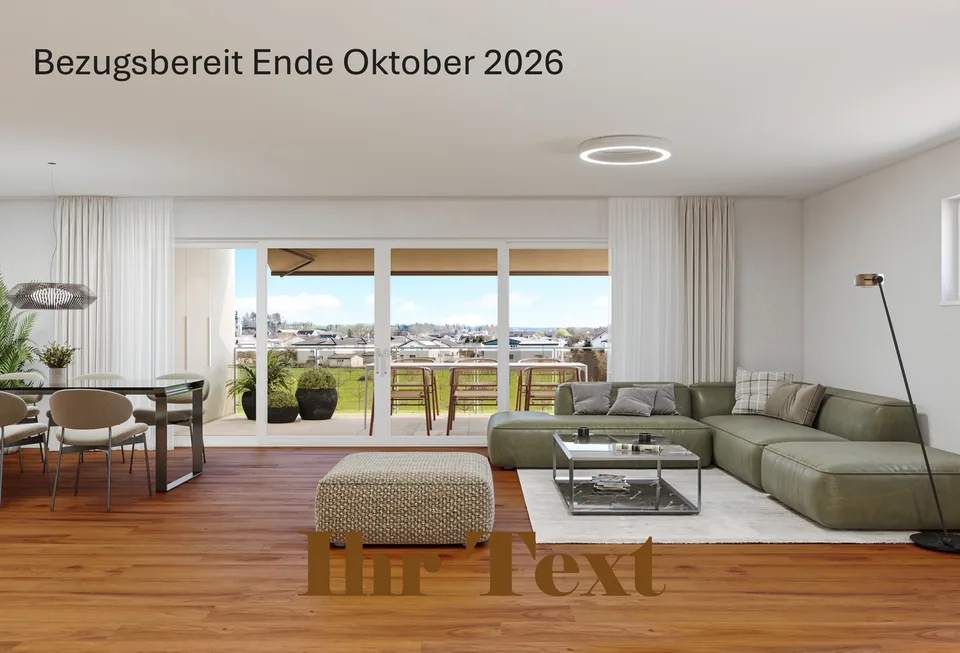 4.5 Z.-Wohnung OG, 125m2 Netto Wohnfläche, 23.5m2 gedeckter Sitzplatz