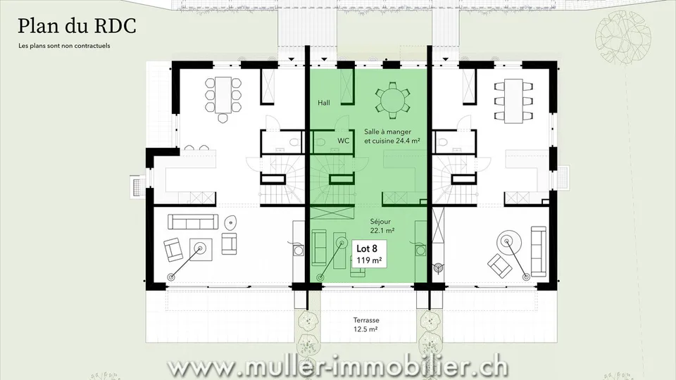 5 Zimmer Reihenfamilienhaus in Le Mouret – Foto 6 von 13