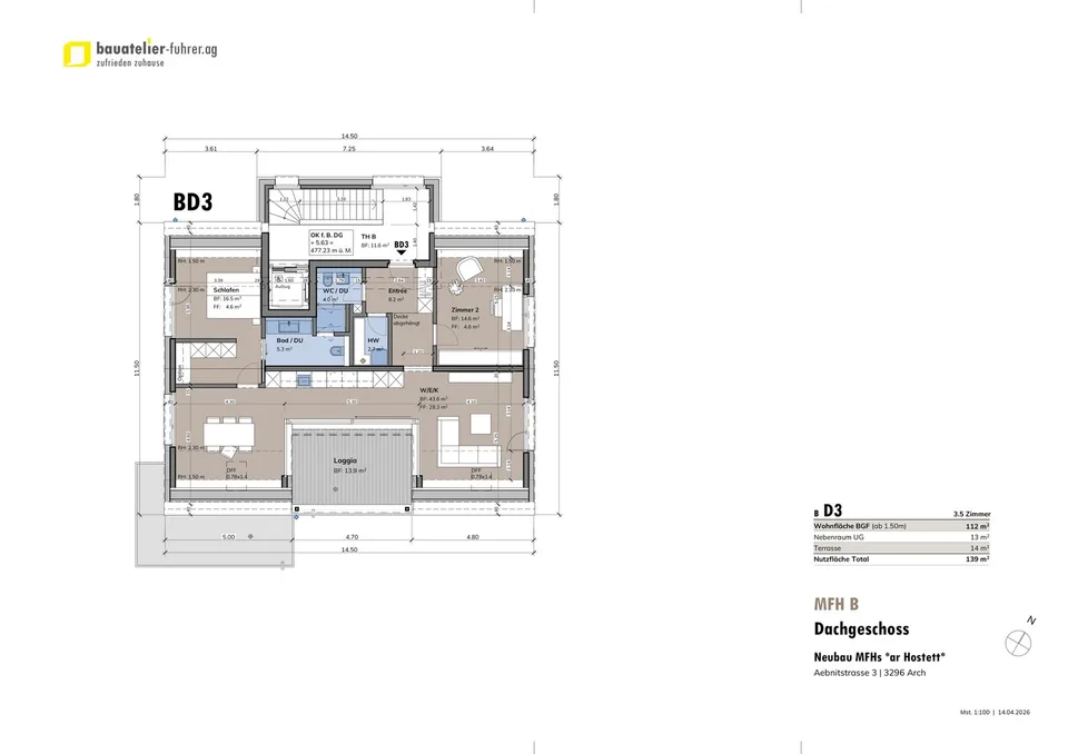 HIGHLIGHT; - Appartamenti mansardati di 3,5 locali ad Arch