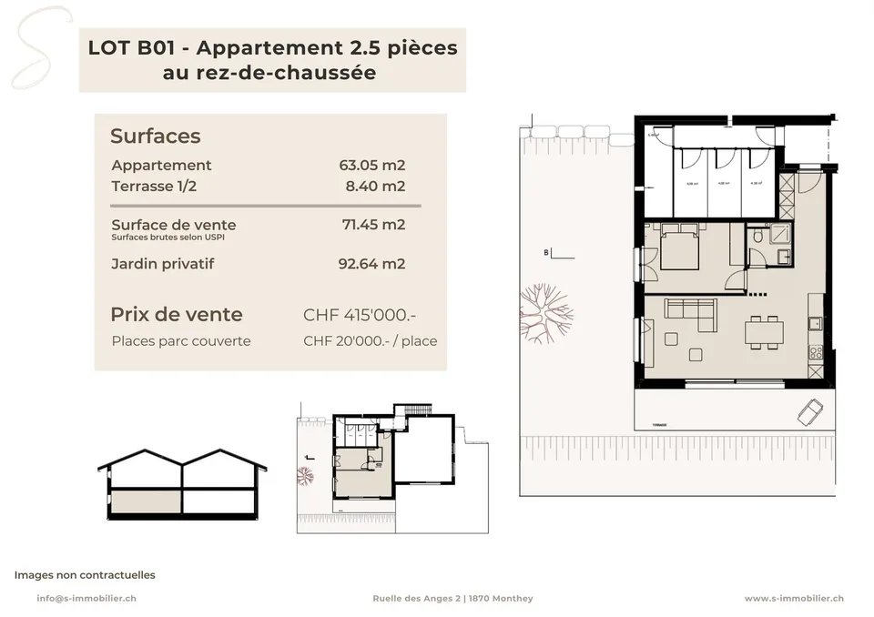 Nouvelle construction à Chemin-Dessus - Lot B01