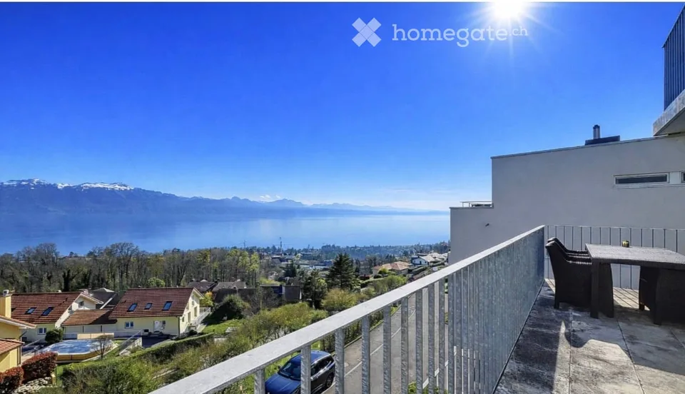 APPARTEMENT D’EXCEPTION AVEC VUE PANORAMIQUE SUR LE LAC ET LES ALPES