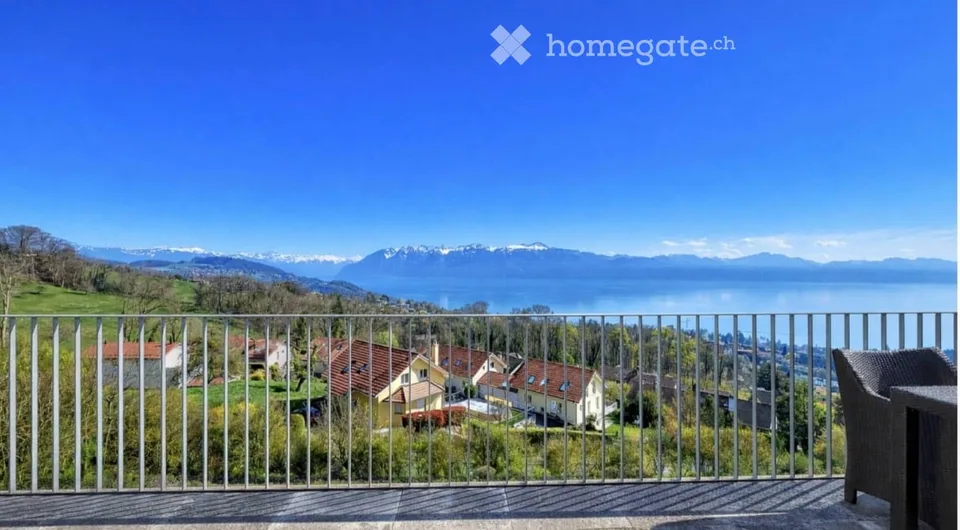 APPARTEMENT D’EXCEPTION AVEC VUE PANORAMIQUE SUR LE LAC ET LES ALPES