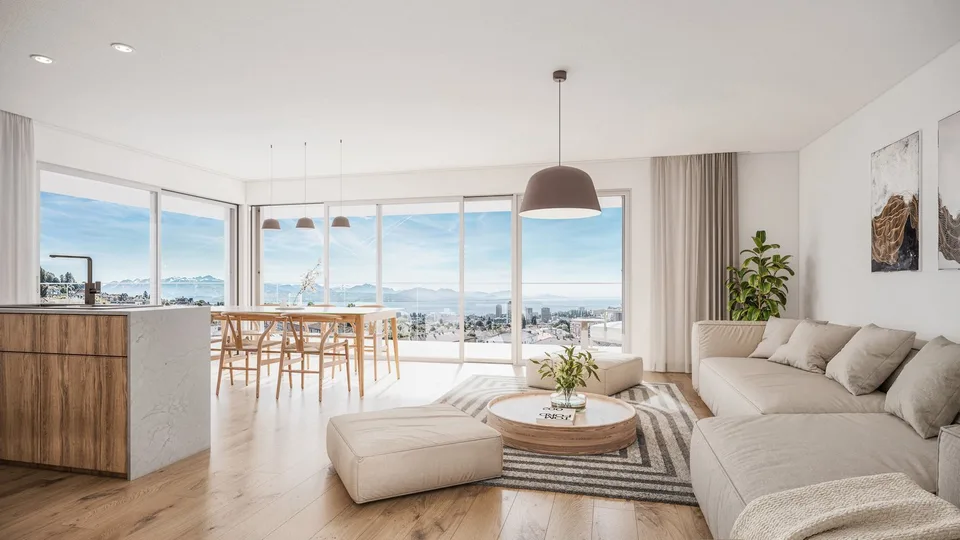 AUX PORTES DE LAUSANNE  — Appartement NEUF de 4.5 pièces  · Terrasse et jardin