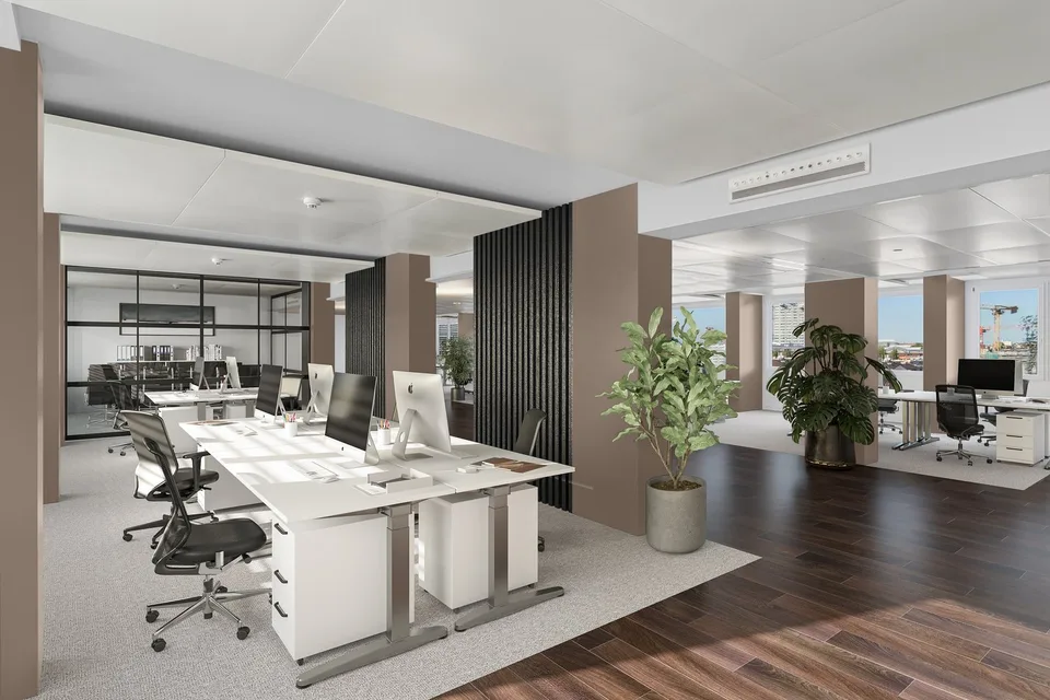 Office spaces from 358 m² per floor