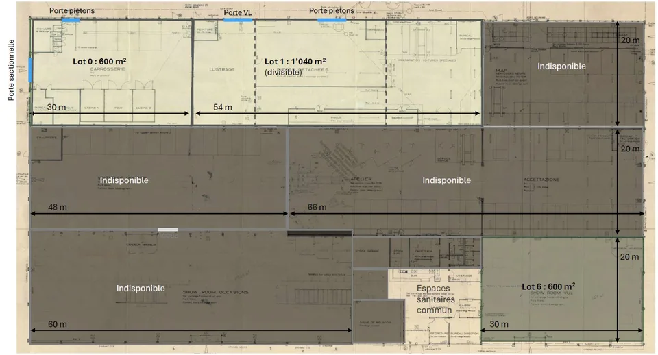 Superficie industriale in affitto - Meyrin - Da 600 m2 - Piano terra