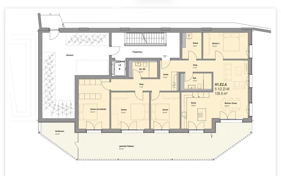 Erstbezug: Neue 2.5, 3.5, 4.5, 5,5-Zi-Wohnungen mit Terrasse/Balkon mit freier Aussicht in Eggenwil
